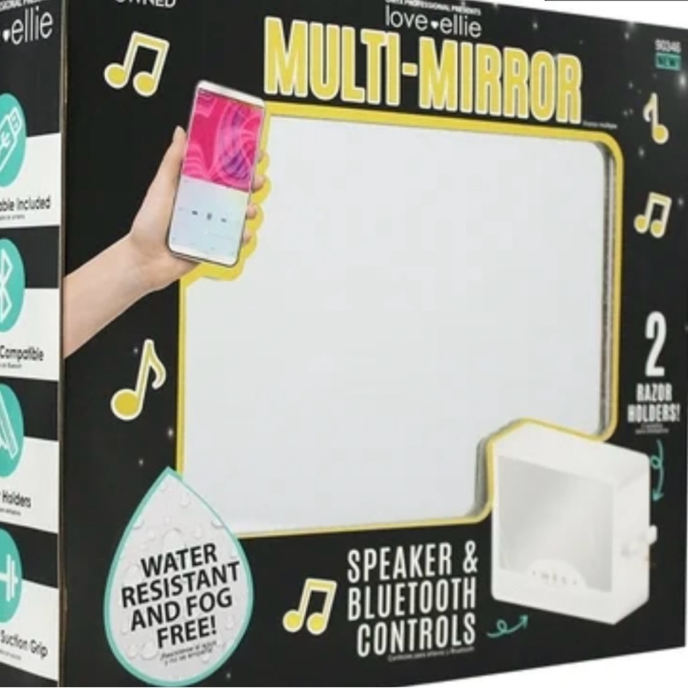 (BRAND NEW) Bluetooth Speaker (waterproof) for shower and speaker has mirror